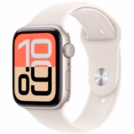 Apple Watch SE 3 GPS + Cellular 44mm Starlight Aluminium Case with Starlight Sport Band - M/L