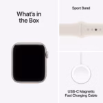 Apple Watch SE 3 GPS + Cellular 44mm Starlight Aluminium Case with Starlight Sport Band - M/L - Image 4