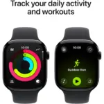 Apple Watch Series 11 GPS 46mm Jet Black Aluminium Case with Black Sport Band - M/L - Image 9