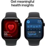 Apple Watch Series 11 GPS 46mm Jet Black Aluminium Case with Black Sport Band - M/L - Image 8