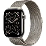 Apple Watch Series 11 GPS + Cellular 46mm Natural Titanium Case with Natural Milanese Loop - S/M