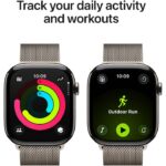Apple Watch Series 11 GPS + Cellular 46mm Natural Titanium Case with Natural Milanese Loop - S/M - Image 7