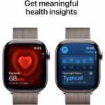 Apple Watch Series 11 GPS + Cellular 46mm Natural Titanium Case with Natural Milanese Loop - S/M - Image 6