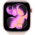 Apple Watch Series 11 GPS + Cellular 42mm Rose Gold Aluminium Case with Light Blush Sport Band - S/M - Image 2