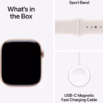 Apple Watch Series 11 GPS + Cellular 42mm Rose Gold Aluminium Case with Light Blush Sport Band - S/M - Image 3