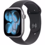 Apple Watch Series 11 GPS 46mm Space Grey Aluminium Case with Black Sport Band - M/L