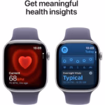 Apple Watch Series 11 GPS 46mm Silver Aluminium Case with Purple Fog Sport Band - M/L - Image 7