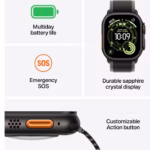 Apple Watch Ultra 3 GPS + Cellular 49mm Black Titanium Case with Black Ocean Band - Image 3
