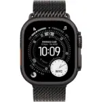 Apple Watch Ultra 3 GPS + Cellular 49mm Black Titanium Case with Black Titanium Milanese Loop - Small - Image 2