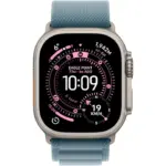 Apple Watch Ultra 3 GPS + Cellular 49mm Natural Titanium Case with Light Blue Alpine Loop - Medium - Image 2