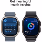 Apple Watch Ultra 3 GPS + Cellular 49mm Natural Titanium Case with Light Blue Alpine Loop - Medium - Image 6