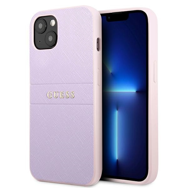 eng_po_Guess-GUHCP13SPSASBPU-iPhone-13-mini-5-4-quot-lila-lila-Saffiano-Hot-Stamp-amp-Metalllogo-122122_1.jpg Калъф от Guess PU Leather Saffiano Case for iPhone 13 mini Purple - Image 1